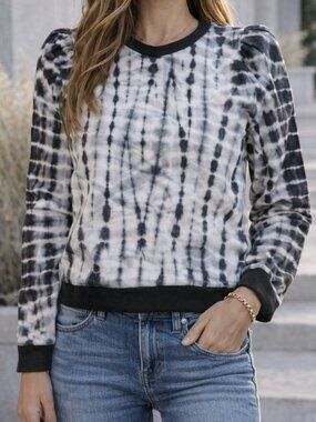 Generation Love puff sleeve tie-dye sweater